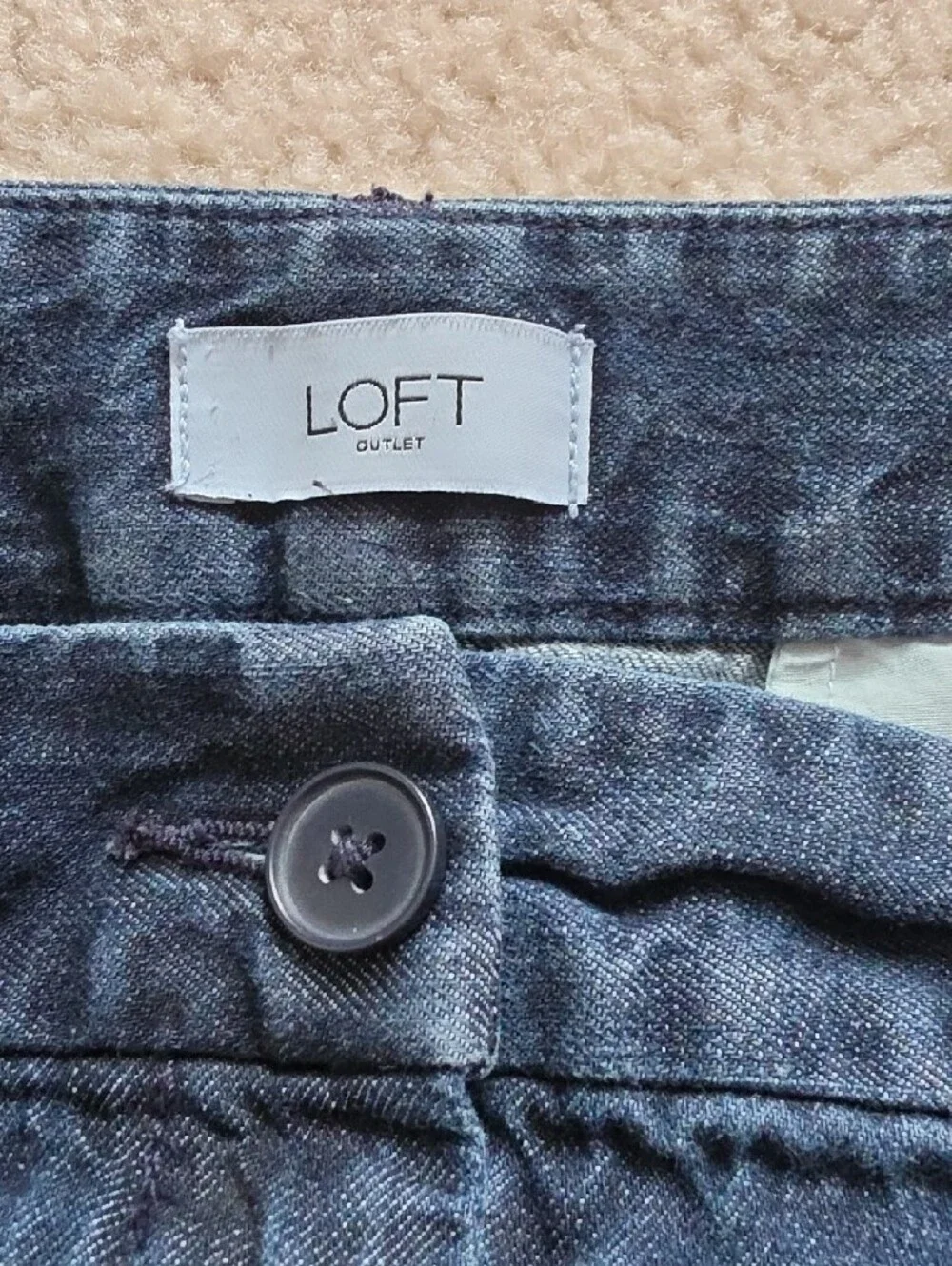 LOFT Dark Indigo Denim Shorts